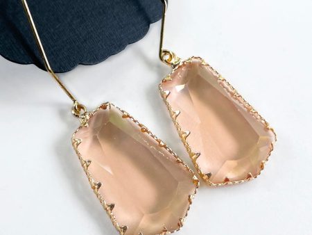 Georgia Peach Glass Dangles For Discount