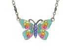 Anne Koplik Pastel Butterfly Necklace For Cheap