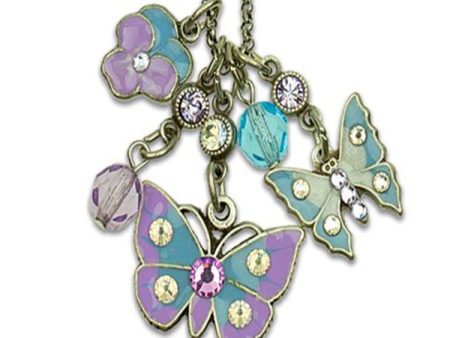 Anne Koplik Take Flight Butterflies & Flower Jumble Charm Necklace For Cheap