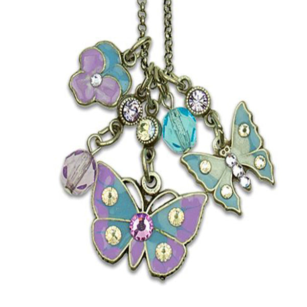 Anne Koplik Take Flight Butterflies & Flower Jumble Charm Necklace For Cheap