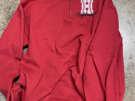 Highlanders Red 1 4 zip Fashion