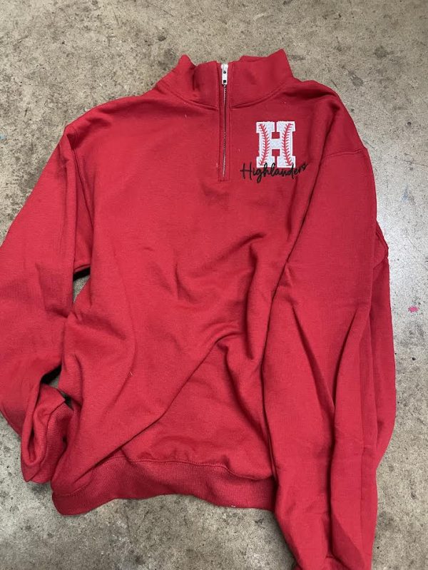 Highlanders Red 1 4 zip Fashion