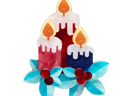 Erstwilder  Bright Spirits  Christmas Candles Brooch with Gift Box Online Hot Sale