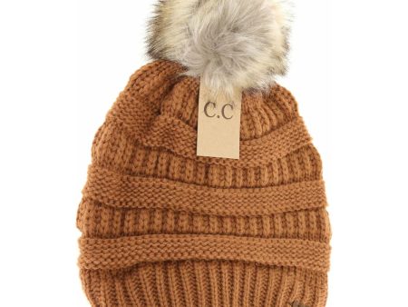 Fur Pom CC Beanie Hat Hot on Sale