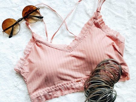 Mamma Mia Lace Bralette • Pink Discount