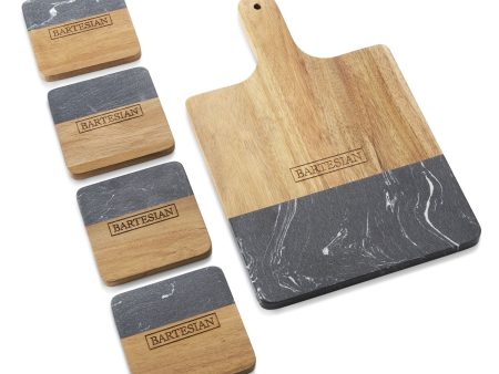 Cutting Board with Coasters - Set of 4 For Cheap