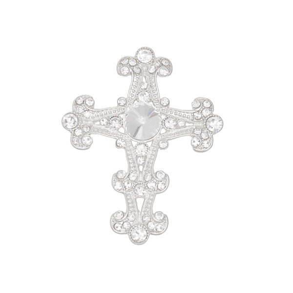 Brooch Victorian Cross Silver Pin for Women on Sale