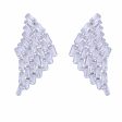 Stud Silver Baguette Crystal Wing Earrings Women For Discount