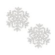 Stud Radiating Snowflake Silver Earrings for Women For Sale