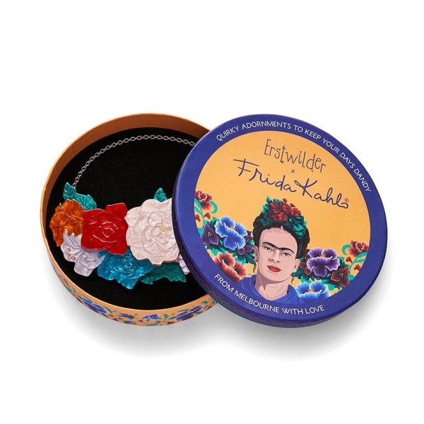 Erstwilder  Declaracion Floral  Frida Kahlo Flower Necklace with Gift Box Sale