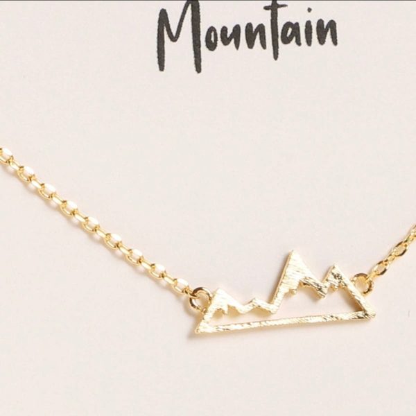 18K Gold & White Gold Dipped Mountain Charm Necklace Online Sale