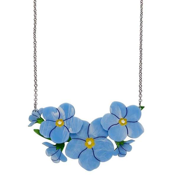 Erstwilder  Don t You Forget About Me  Forget Me Not Flowers Necklace with Gift Box Online Hot Sale