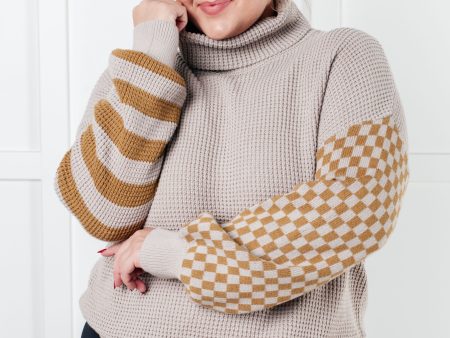 Super Seasonal Patchwork Waffle Knit Sweater Online