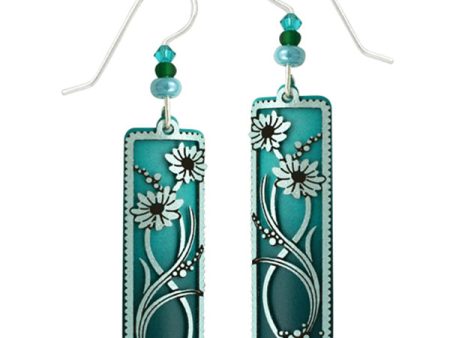 Adajio Daisy Garden Teal & Aqua Floral Filigree Pierced Earrings For Discount