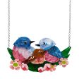 Erstwilder Rockin  Robins Birds & Flowers Necklace with Gift Box on Sale