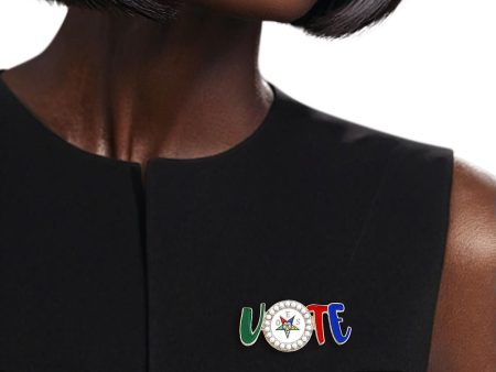 OES Sorority VOTE Brooch Pin for Women Online