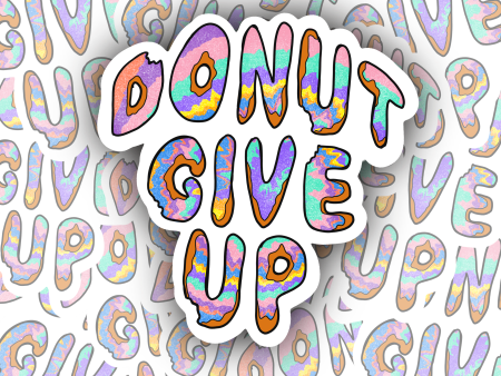 Donut Give up sticker For Sale