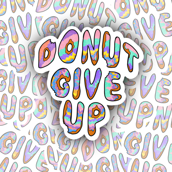 Donut Give up sticker For Sale