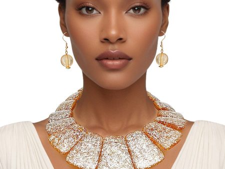 Bib Gold Resin Confetti Large Necklace for Women Online