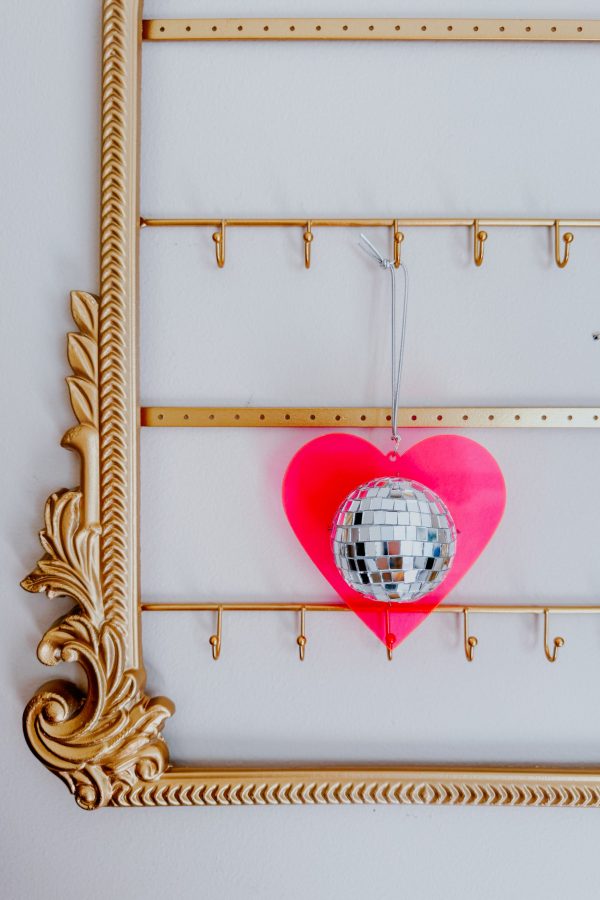 Hanging Mini Disco Heart Sun Catcher Fashion