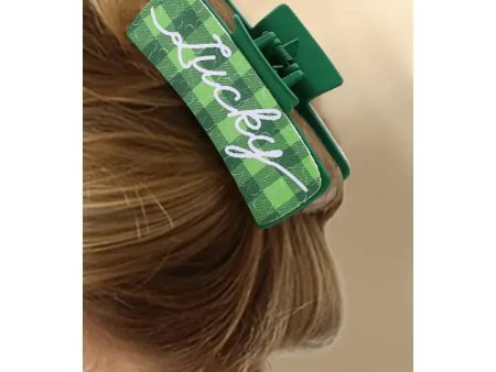 St. Patricks Day Lucky Plain Hair Clip For Sale