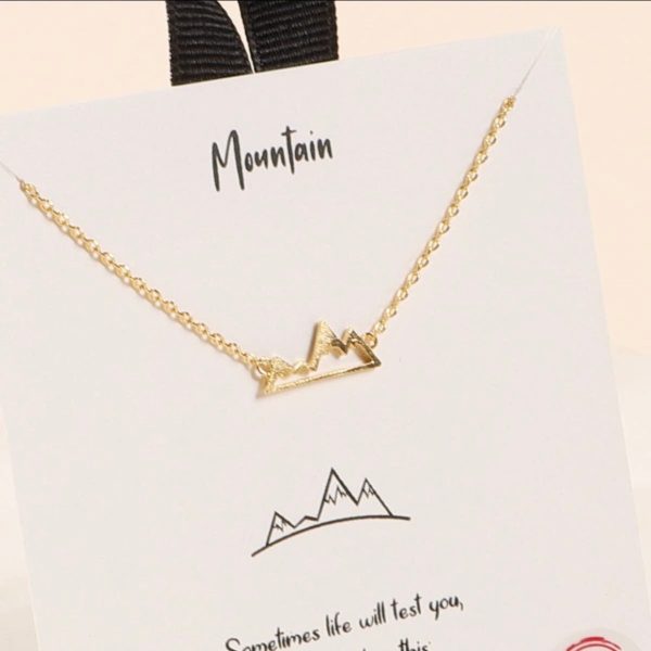 18K Gold & White Gold Dipped Mountain Charm Necklace Online Sale