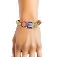 OES Sorority Multicolor Clay Ball Bead Bracelet Discount