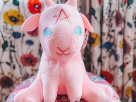 Baphy The Witchy Baby Goat Plushie •  Cotton Candy Pink Online Sale