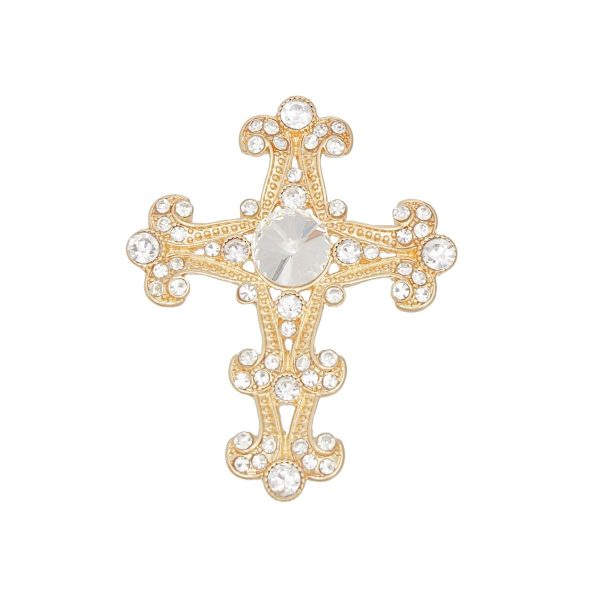 Brooch Victorian Cross Gold Pin for Women For Cheap