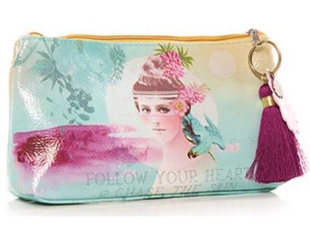 PAPAYA! Art Sun Chaser Accessory Pouch Clutch Makeup Bag (10  x 5 ) Online