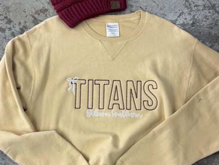 Dot Letter Titans Embroidered Crewneck Sale