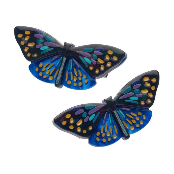 Erstwilder  Set Yourself Free Butterfly  Hair Clips Set of 2 with Gift Box For Sale