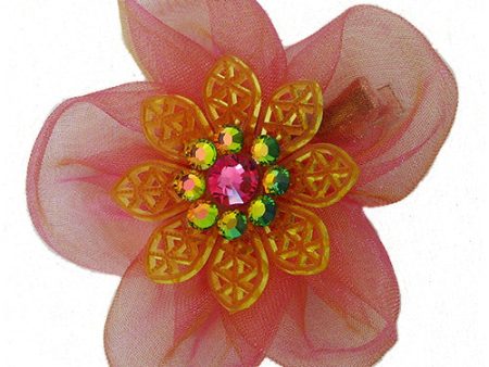 Tarina Tarantino Organza Flower Anywhere Hair Clip (Rose) For Cheap