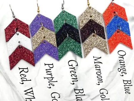 Spirit Glitter Arrow Dangle Earrings For Cheap