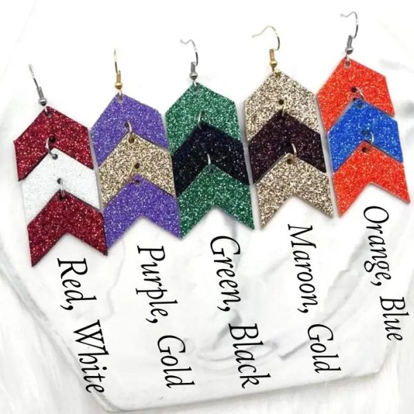 Spirit Glitter Arrow Dangle Earrings For Cheap