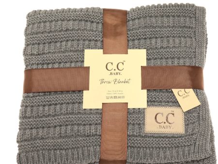 Baby CC Solid Ribbed Knit Blanket Supply