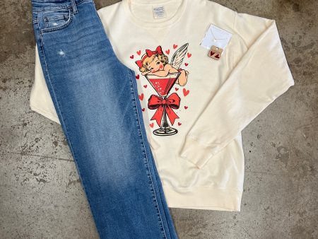 Cupid Martini Sweatshirt Fashion