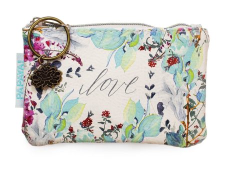 PAPAYA! Art Love Floral Coin Purse (5.5  x 3.5 ) on Sale