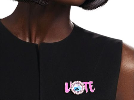 Jack and Jill Sorority VOTE Brooch Pin for Women on Sale