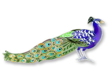 Zarah Proud Peacock Multi-Color Enameled Pin Online Sale