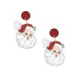 Drop Adorbs Painted Red Hat Santa Earrings Women Hot on Sale