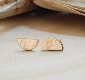 Half Circle Stud Earrings (Gold) For Cheap