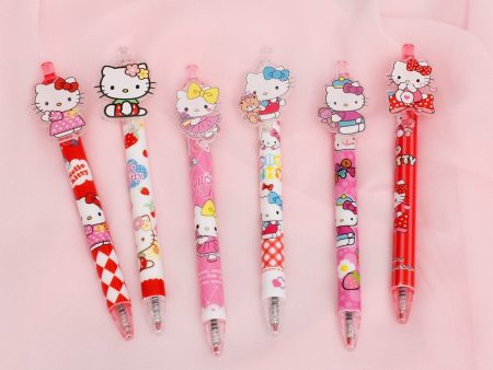 48 Pcs Box Set Hello Kitty Click Pens Fashion