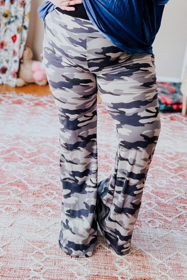 Casually Camo Flare Pants Hot on Sale