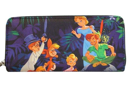 Loungefly Disney Peter Pan, Wendy, & Tinkerbell Zip Around Wallet For Discount