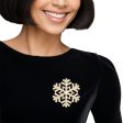 Brooch Radiating Snowflake Gold Pin for Women Discount