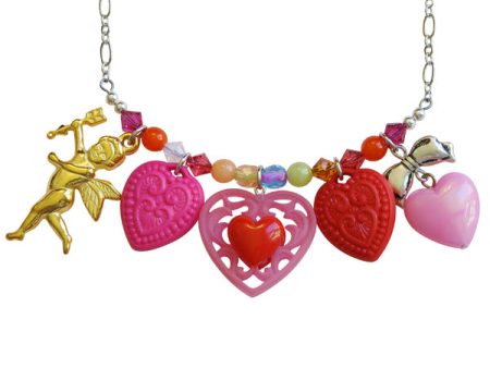 Tarina Tarantino Candy Cupid Charm Necklace (Pink and Red) Fashion