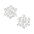 Stud Stellar Snowflake Silver Earrings for Women Hot on Sale