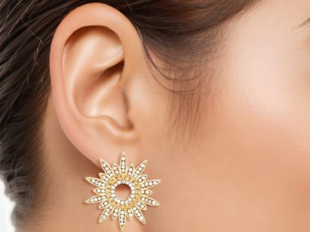 Stud Celestial Star Gold Earrings for Women For Discount