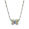 Anne Koplik Pastel Butterfly Necklace For Cheap